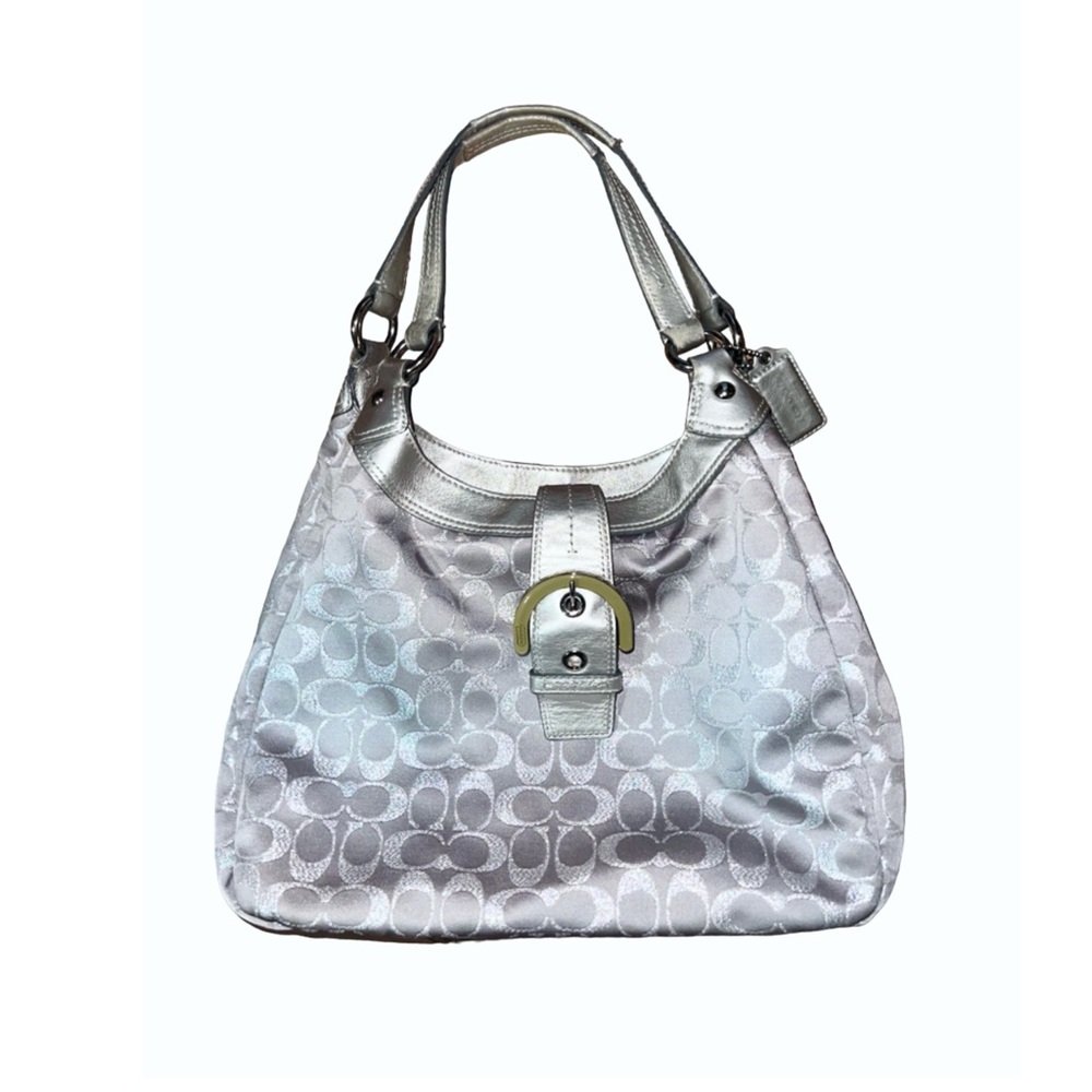 Silver coach bag